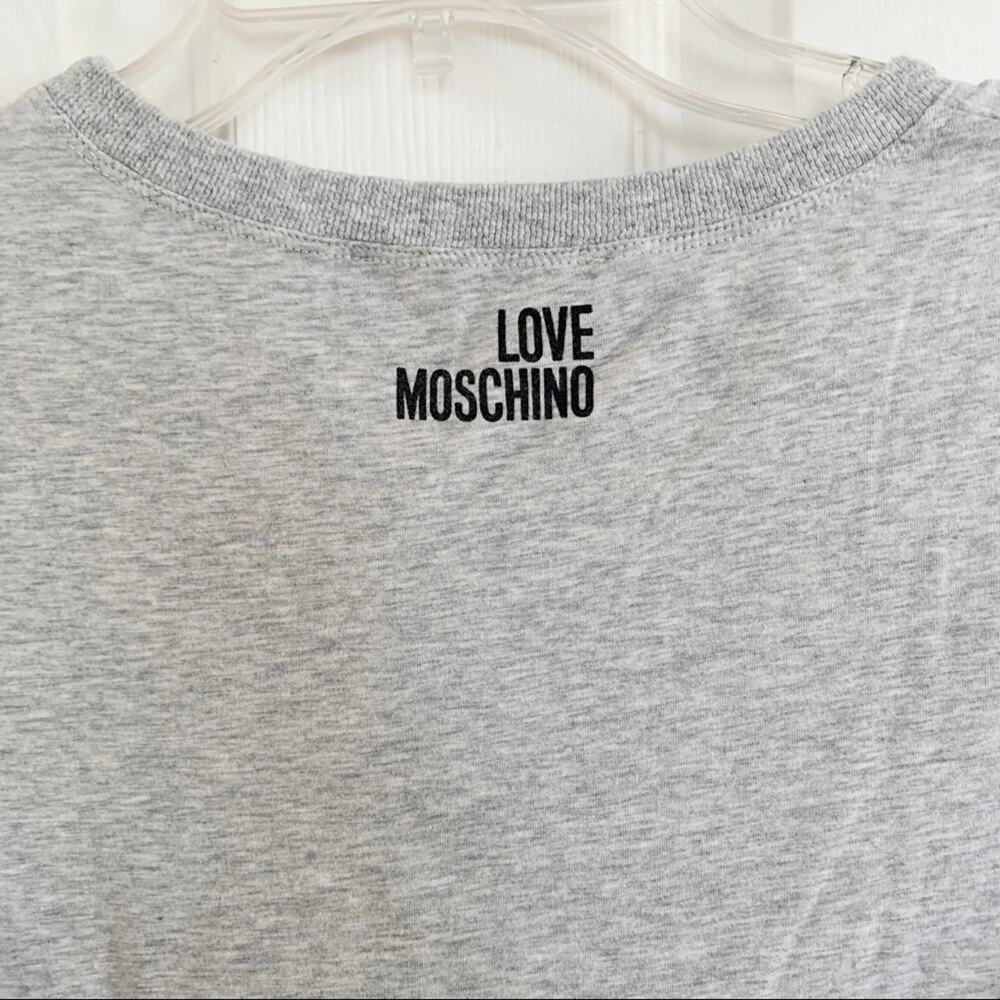 Love Moschino Grey Rock Chick Graphic Tee Size 6 - Picture 4 of 7
